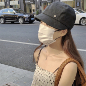 短帽檐帽子女夏季 鸭舌帽休闲百搭小檐渔夫帽遮脸防晒帽 洋气薄款