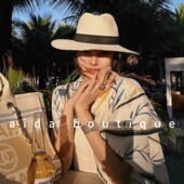 纯色遮阳帽手工编织帽子夏天百搭时尚 2025新款 草帽女法式 礼帽