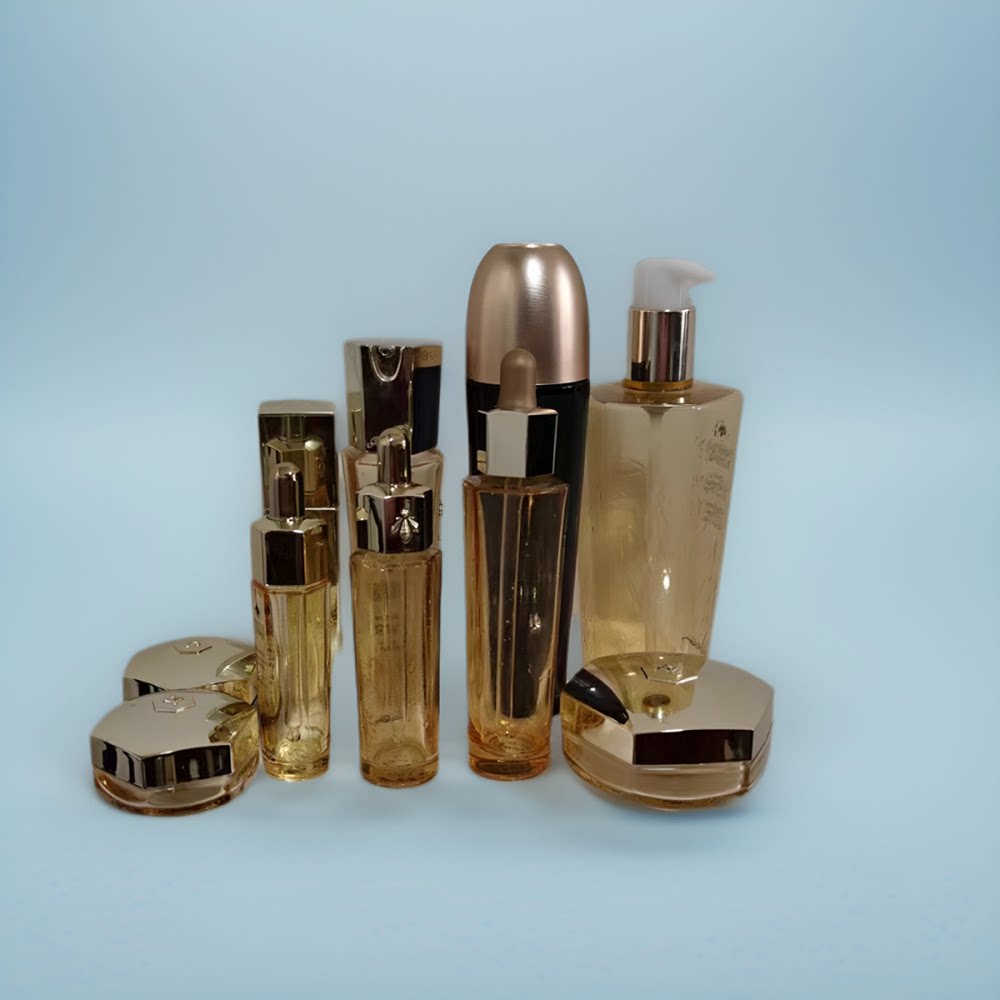 高端大牌化妆品空瓶蜂姿精粹水复原蜜双管精华御庭兰花直播间拍摄