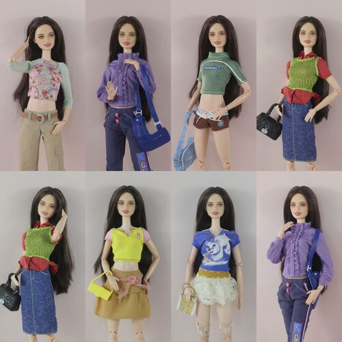 6分30厘米换装洋娃娃玩具衣服休闲衣套装外套多件套装小女孩礼物5