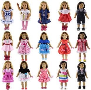 新款45cm18寸美国女孩娃娃衣服American Girl Doll公主裙套装