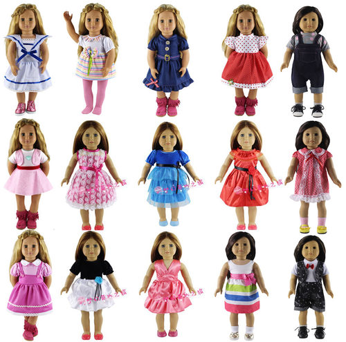 新款45cm18寸美国女孩娃娃衣服American Girl Doll公主裙套装