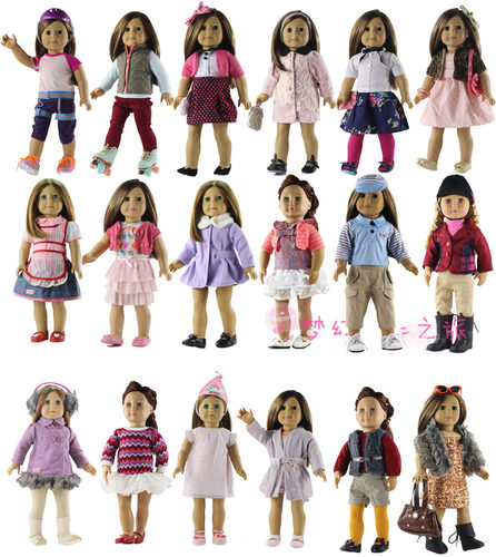 多款精美 18寸美国女孩娃娃衣服American Girl 45cm洋娃娃鞋套装