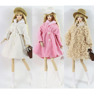 6分娃换装洋娃娃30CM心怡娃娃服装时尚冬装中长大衣 人偶玩具衣服