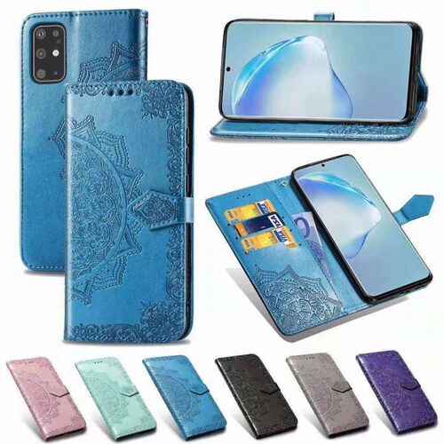 适用三星note20Ultra手机壳A10S曼陀罗浮雕A71 5G压花保护皮套