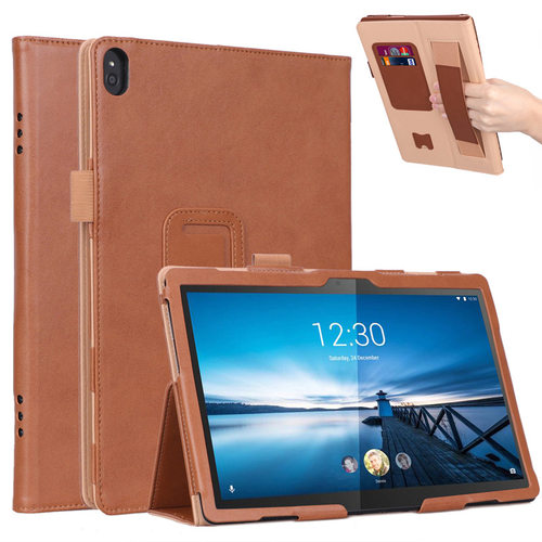 适用联想Tab M10 Plus 3rd 10.6复古牛皮纹手托插卡平板套保护套
