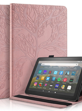 适用亚马逊kindle Fire7 2022款皮套平板印花保护外壳支架防摔壳