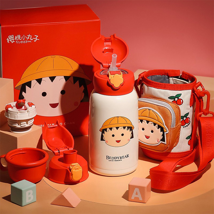 杯具熊儿童保温杯一杯三盖