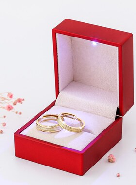 结婚戒指一对假黄金男女戒可调节开口情侣对戒婚礼仪式999仿真金