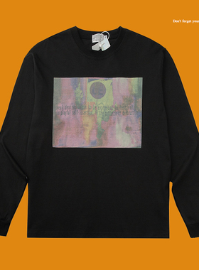 CAVEMPT日系复古CE长袖T恤蒸汽迷幻图案男女卫衣潮滑板打底衫宽松