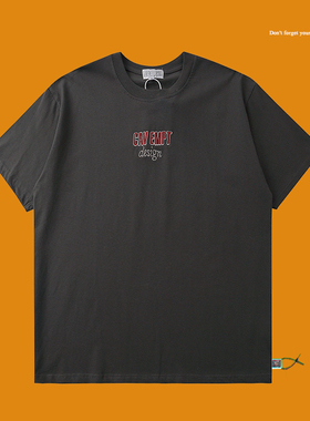 正确版本CAV EMPT DESIGN OVERDYE TEE C.E蜡染做旧经典刺绣短袖