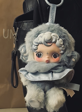 POPMART泡泡玛特SKULLPANDA二代光织园搪胶确认款毛绒挂件盲盒