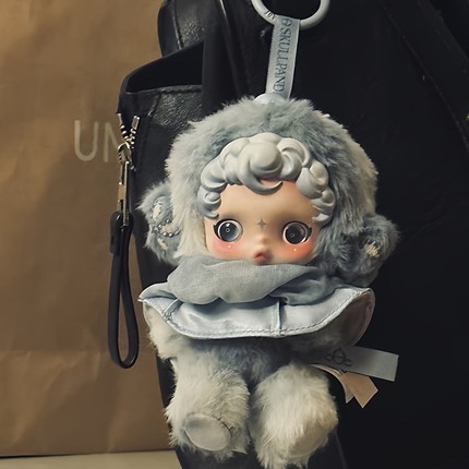 POPMART泡泡玛特SKULLPANDA二代光织园搪胶确认款毛绒挂件盲盒