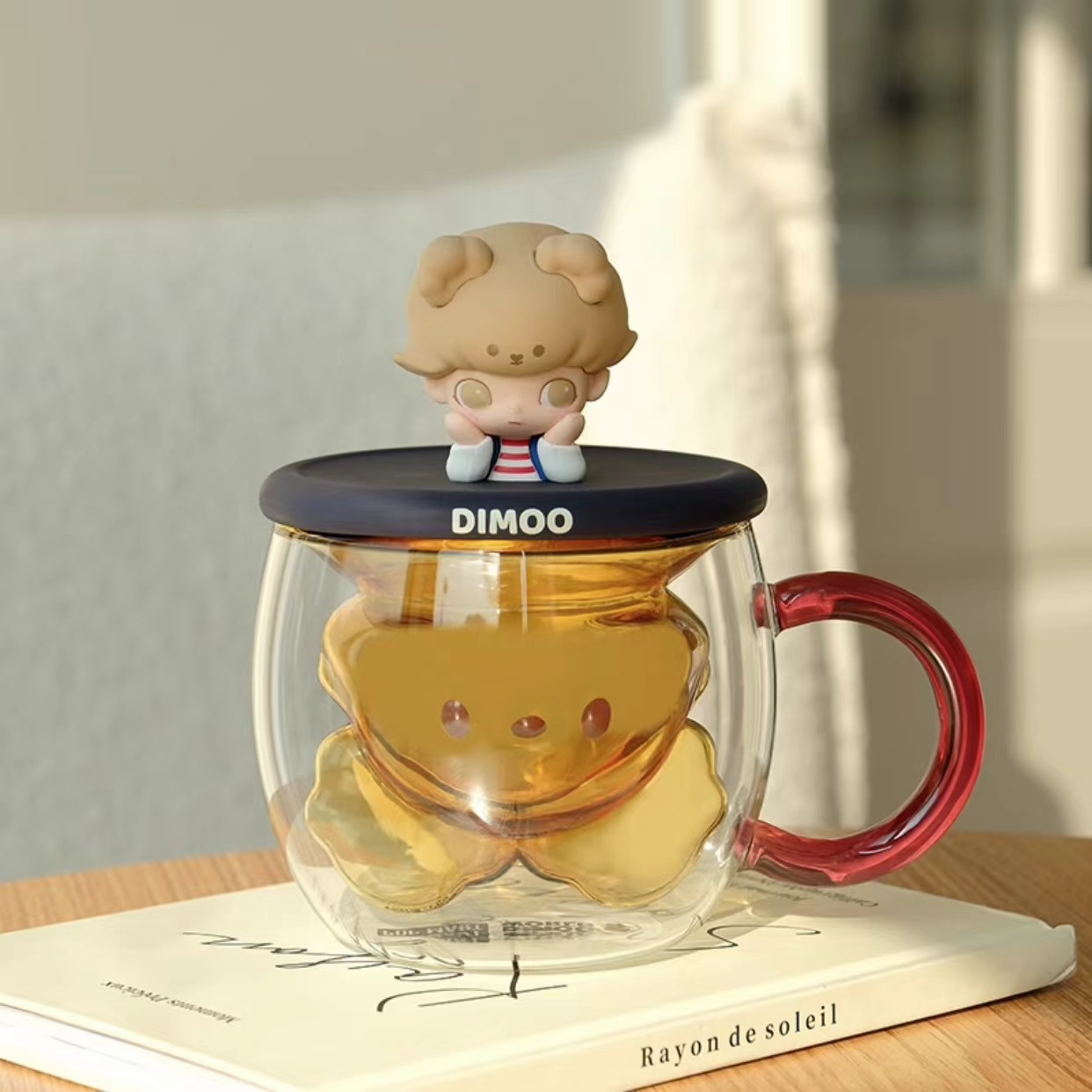 POPMART泡泡玛特DIMOO动物王国系列玻璃杯潮玩周边女孩生日礼物