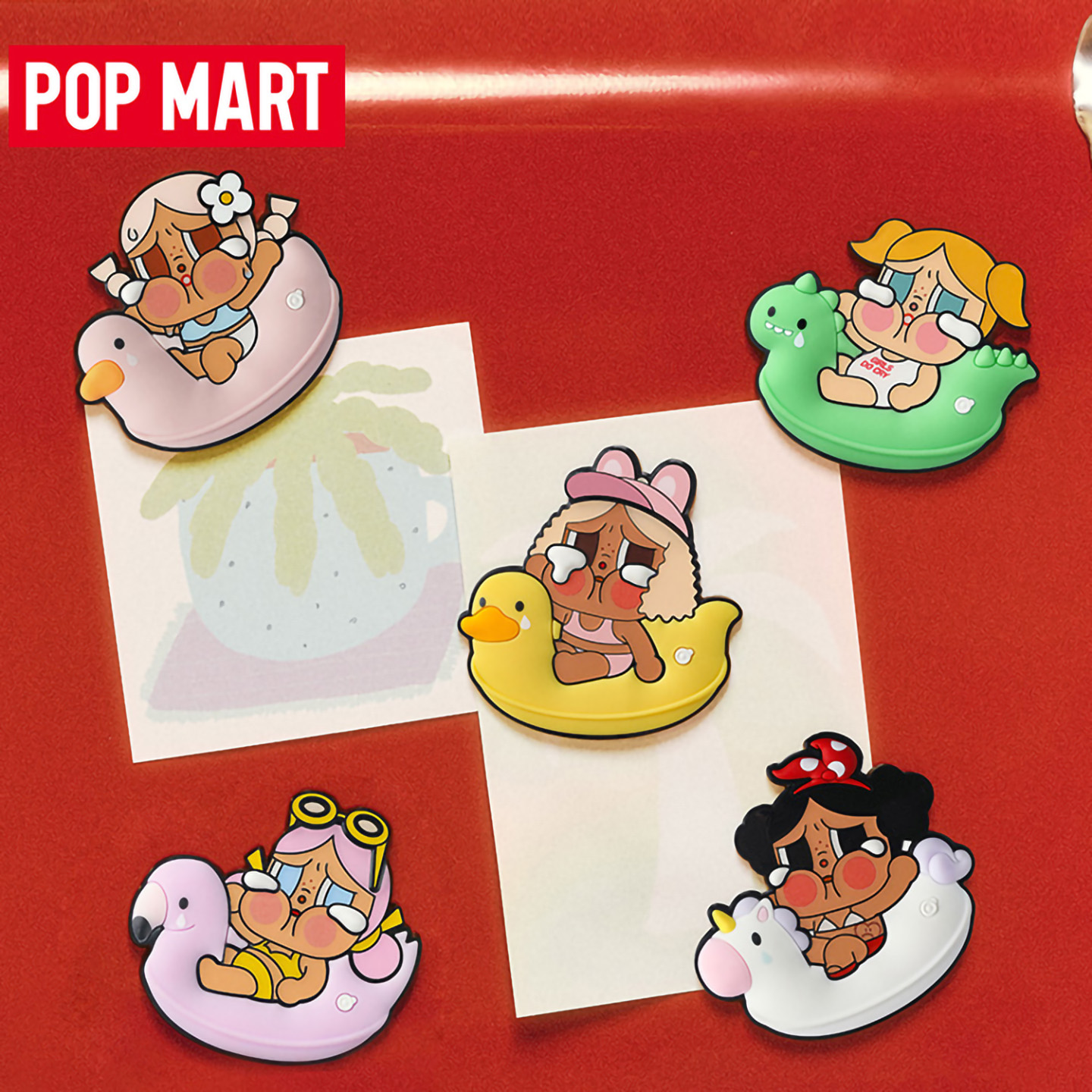 POPMART泡泡玛特CRYBABY哭娃Vacation Mode On系列冰箱贴盲盒周边