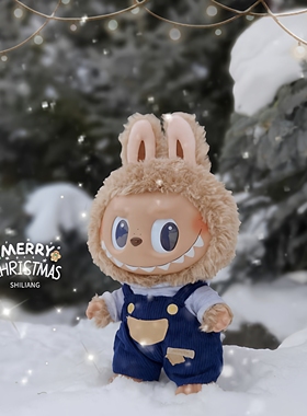 POPMART泡泡玛特初代黑皮拉布布大娃time to chill搪胶毛绒公仔