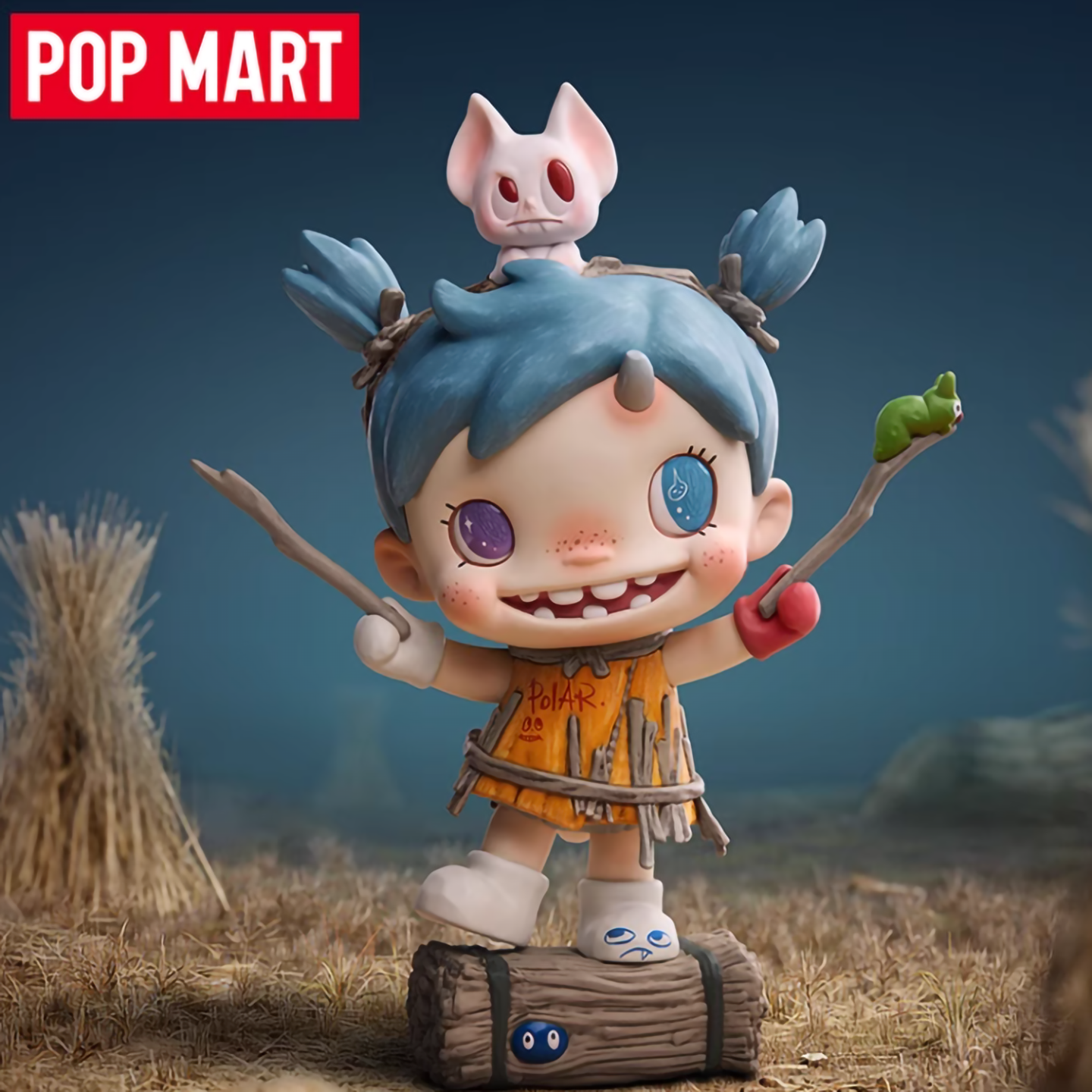 POPMART泡泡玛特POLAR草垛里的迷藏之《稻草人绝不认输》潮玩手办