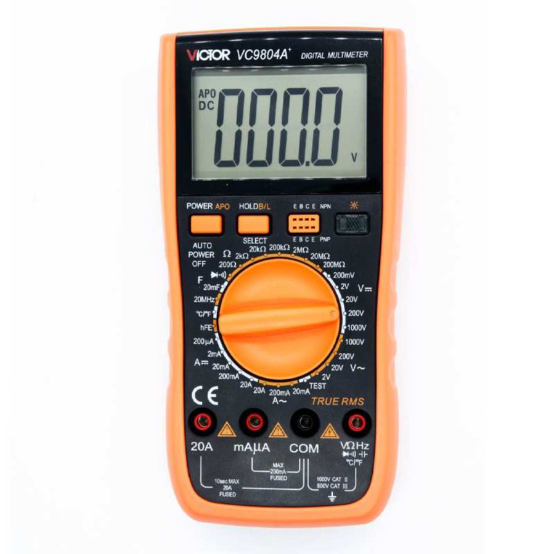 胜利仪器VC9804A+ 高精度数字万用表 带测温 频率 火线判断功能
