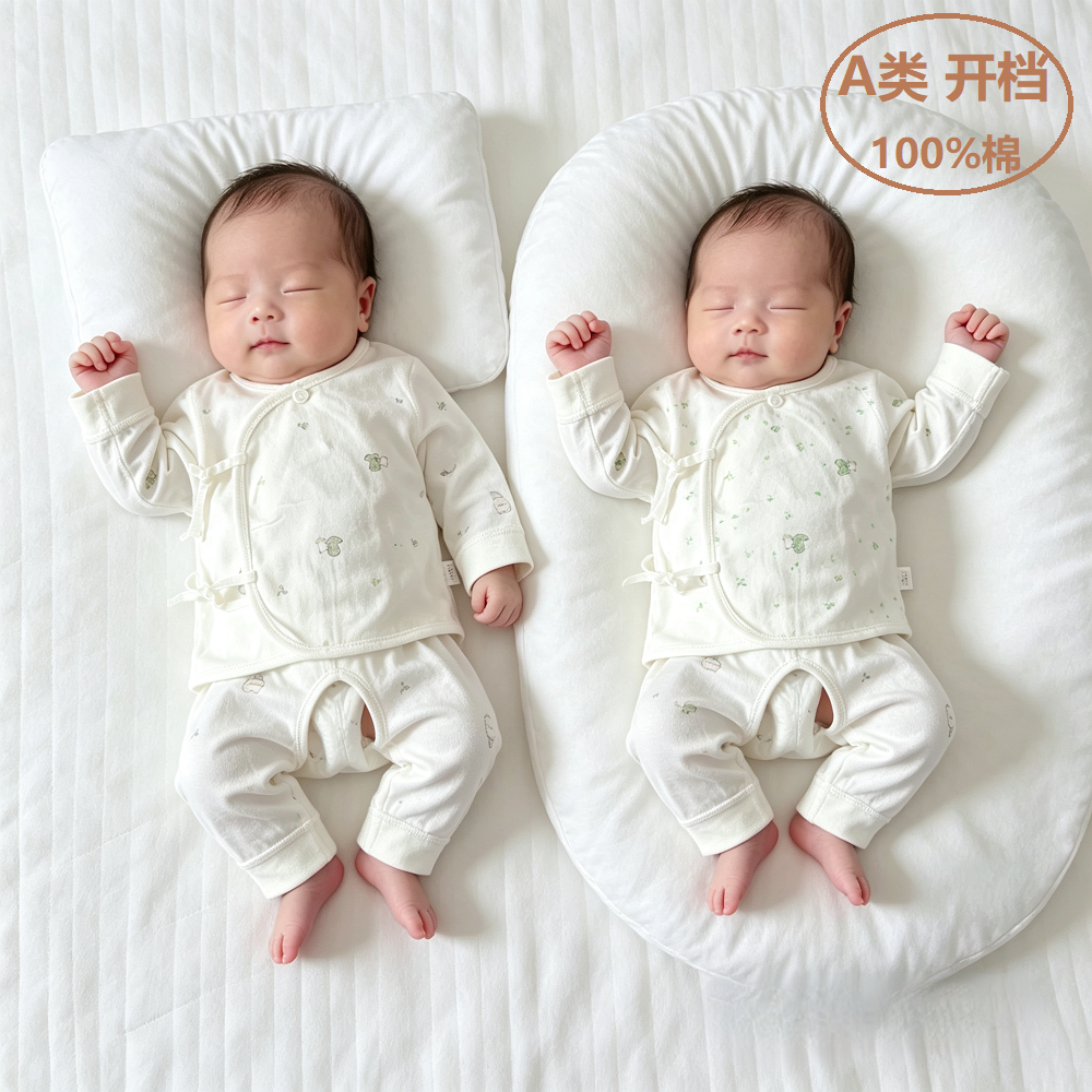 新生儿纯棉开档和尚服套装