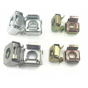 卡式螺母笼式机柜螺母铁夹螺帽铁皮四方螺母方型浮动螺母M4～M12