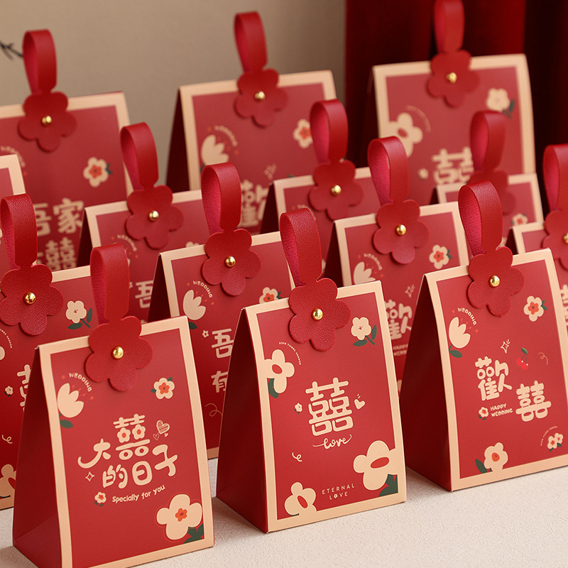 质感喜糖盒2025新款结婚网红糖果盒子袋小众订婚空盒婚礼手提包装