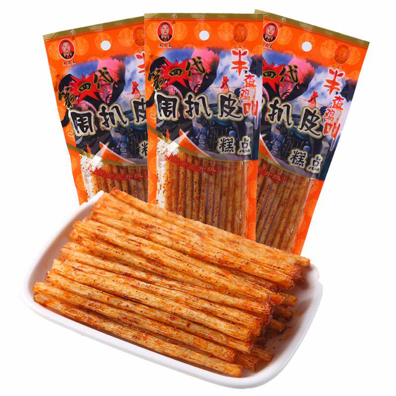 四川特产周扒皮辣条麻辣小面筋素食8090后儿时小吃怀旧小零食辣片