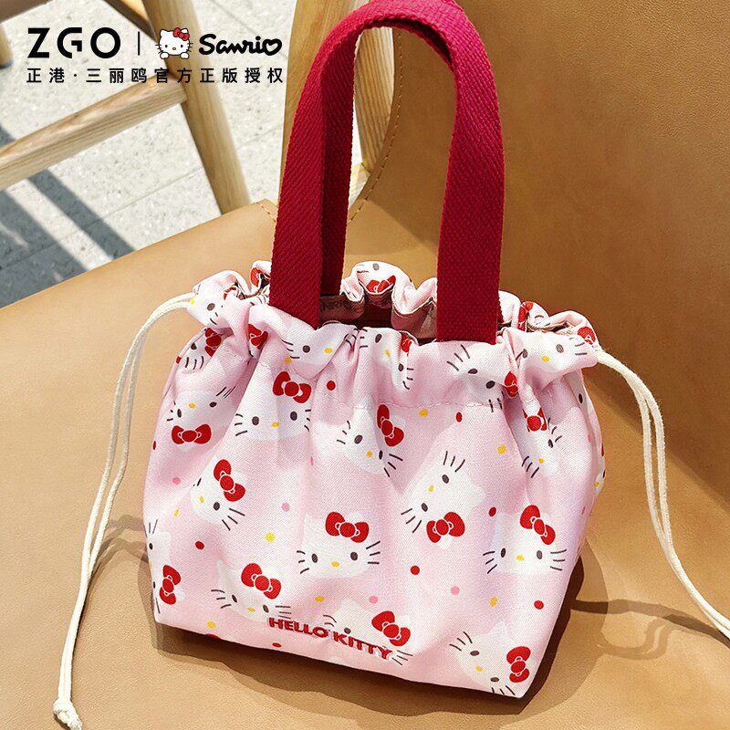 Hellokitty凯蒂猫饭盒袋早餐袋便当手提包学生带饭上班装餐包袋子