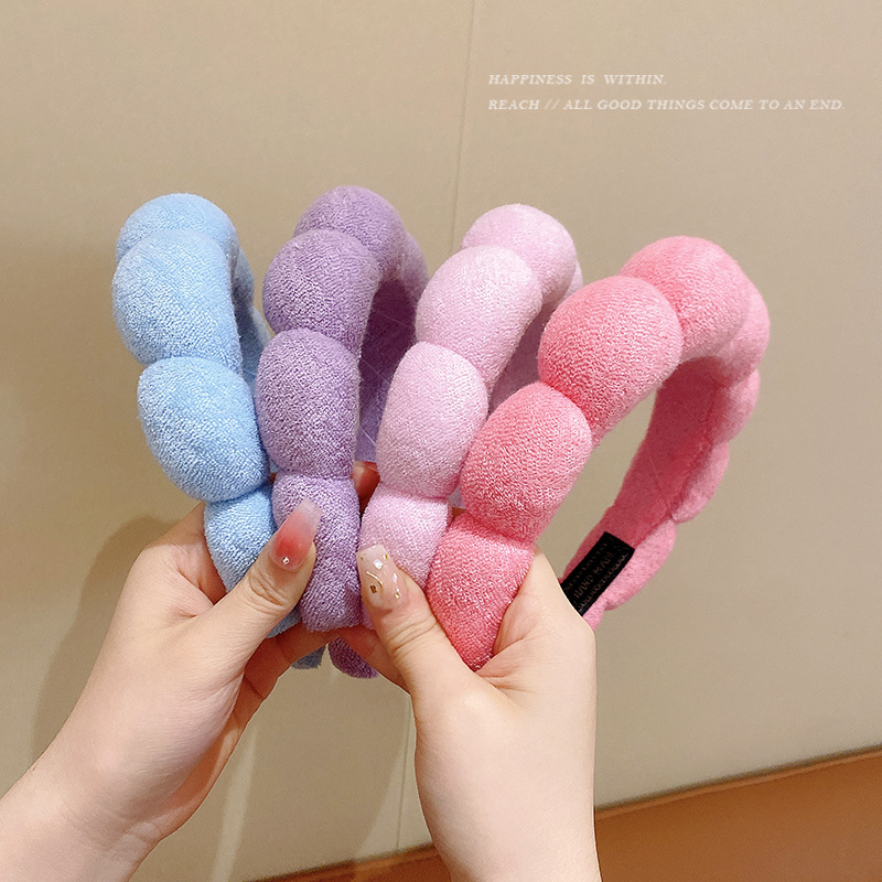 简约云朵海绵发箍女高颅顶压发洗脸头箍网红2023新款发捆头饰