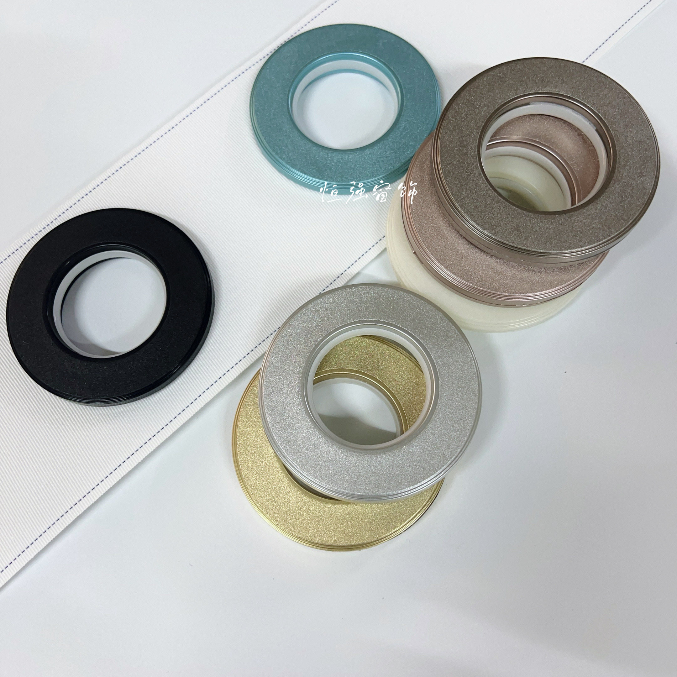 新品原材料窗帘扣环罗马圈静音纳米环窗帘罗马杆圈配件加厚布扣环