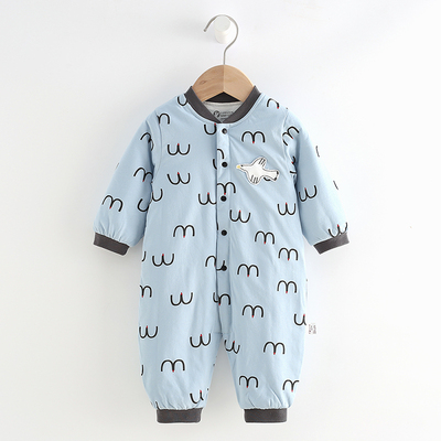 璐璇纯棉棉夹棉哈衣薄棉连体衣