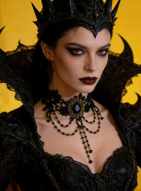 曦禾家原创choker复古lolita蕾丝项链哥特暗黑系脖圈颈链LSXL072