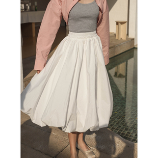 设计感云朵百搭立体花苞半身裙 otherbela小众设计ins博主风法式