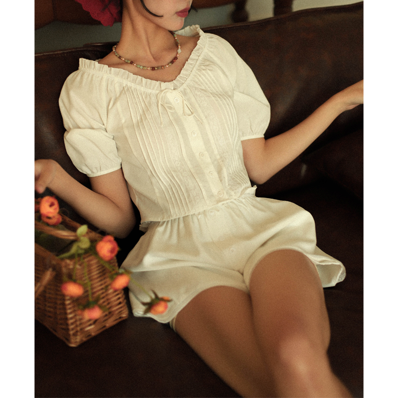 短袖简约常规厚度涤纶女