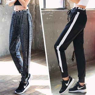 春夏新款运动裤女宽松健身房跑步速干裤夏天晨跑薄款瑜伽休闲长裤