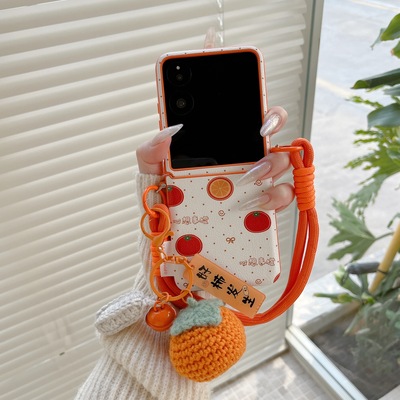 适用华为PuraX折叠屏手机壳荣耀MagicVFlip2小米MixFlip2壳膜一体新年摩托罗拉50三星zflip7斜跨FE手挂绳60女