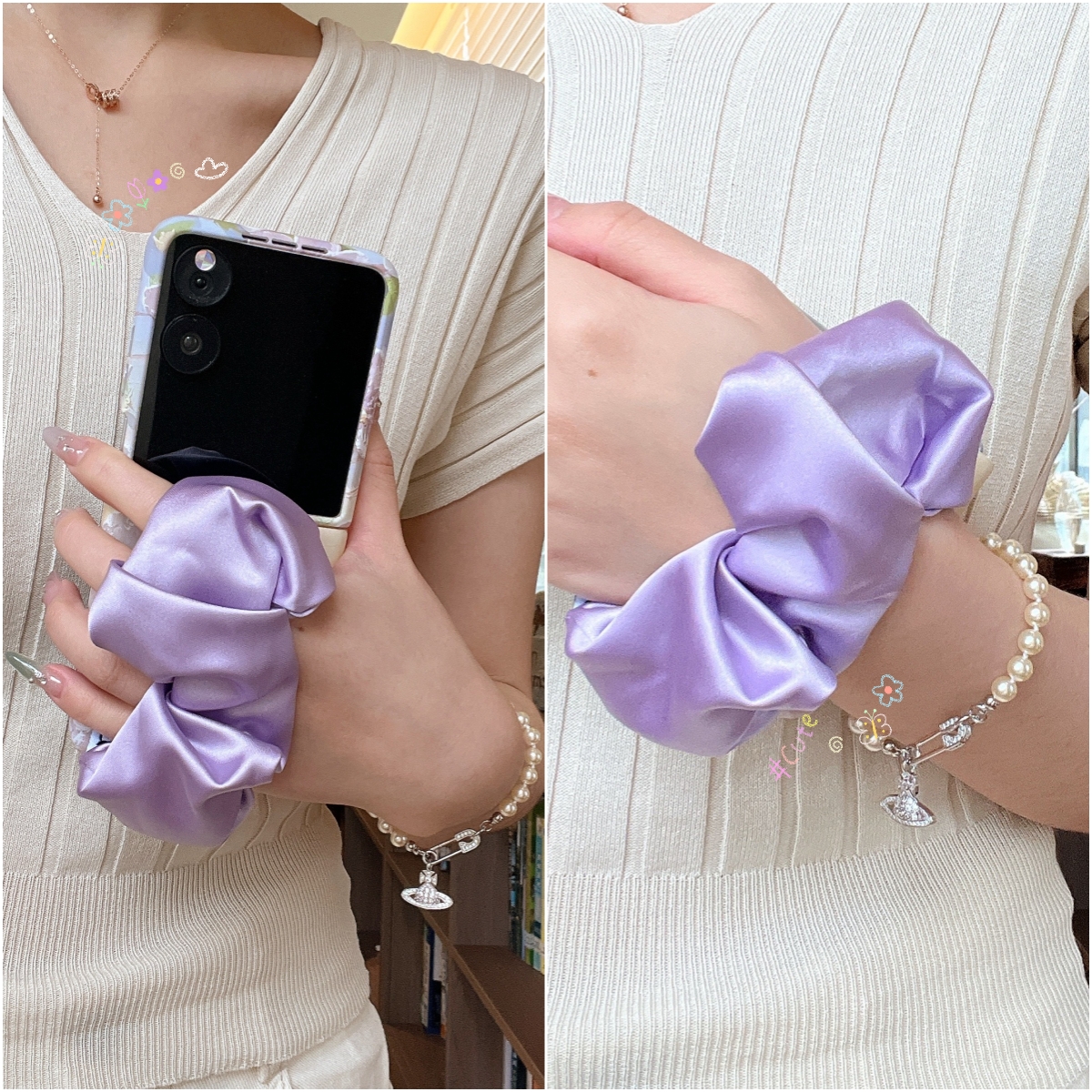 适用折叠屏小米MixFlip2手机壳荣耀MagicVFlip摩托罗拉50华为PuraX三星zflip6腕带N3油画Ultra粉色W25Flip女