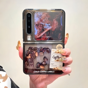 手链斜跨挂绳 AL00外壳华为pocket2优享艺术版 适用华为PuraX阔型折叠屏典藏版 手机壳PuraX流沙咖啡豆豆VDE