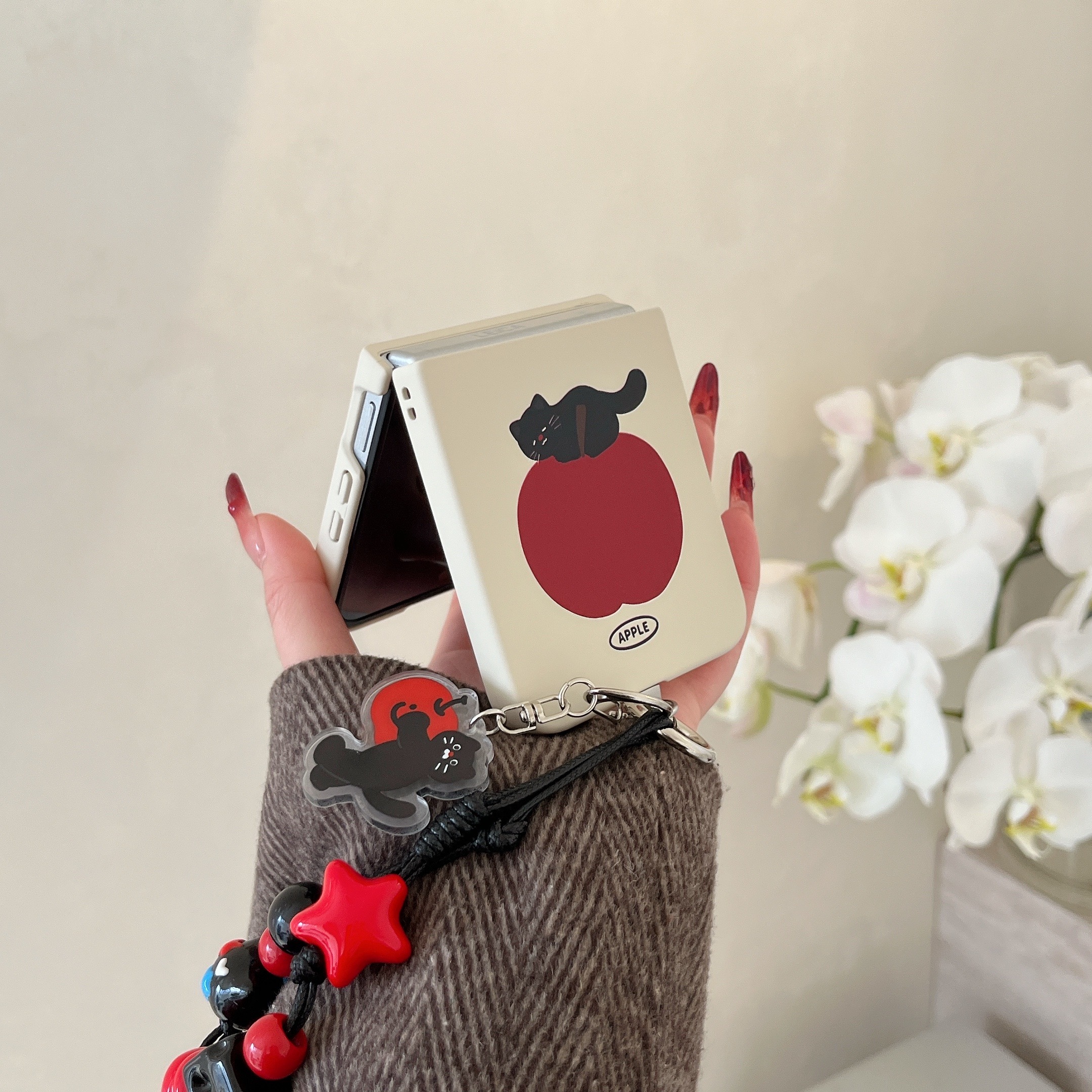 适用折叠屏荣耀MagicVFlip手机壳小米MixFlip摩托罗拉50华为pocket2三星zflip6手提N3斜跨绳Ultra小猫W25Flip