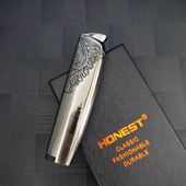 百诚直冲蓝焰打火机可充气金属创意高档简约小巧个性 潮男礼物定制