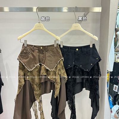 26夏上新废土风重工拼接设计不规则半身裙(含安全裤)13985