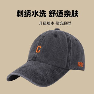 美式复古水洗做旧牛仔软顶帽子男女春秋季潮流街头防晒透气鸭舌帽