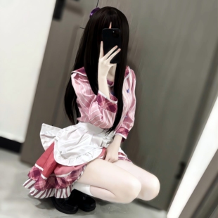 四季夏目枣子姐cos粉色女仆cos服 星光咖啡馆与死神之蝶cos服装