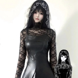 大佛cos服坂本日常cosplay弹力仿皮连衣裙二次元女装 现货