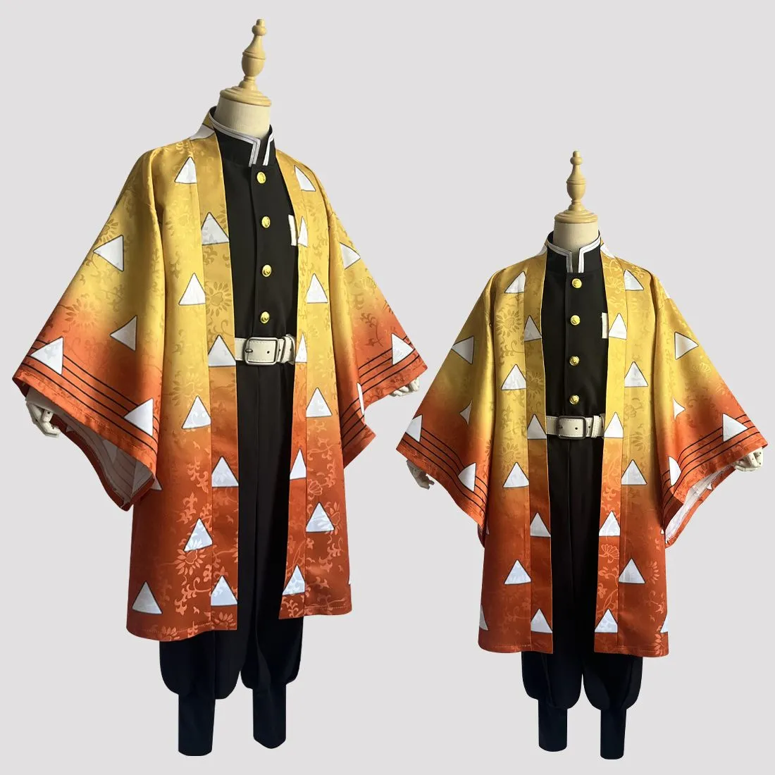 鬼灭之刃cos服鬼杀队队员队服服蝶屋小孩儿童暗纹我妻善逸cosplay