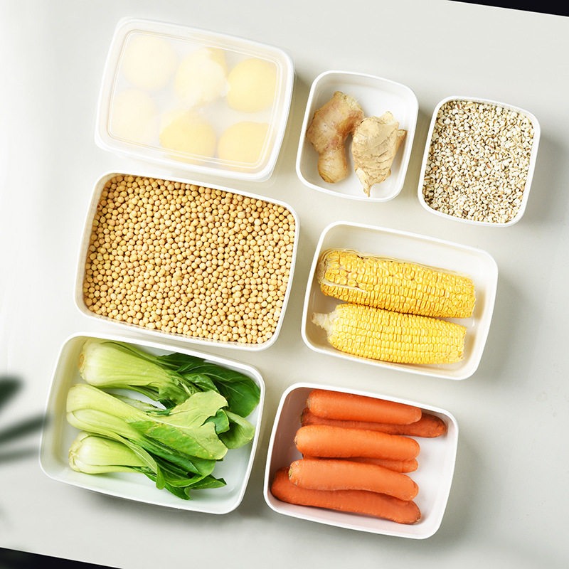 水果冰箱保鲜盒 塑料收纳盒厨房食品收纳整理盒 长方形带盖密封