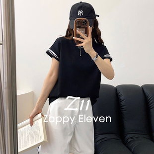 z11T恤女士春夏季 宽松遮肉显瘦t恤女上 新款 圆领短袖