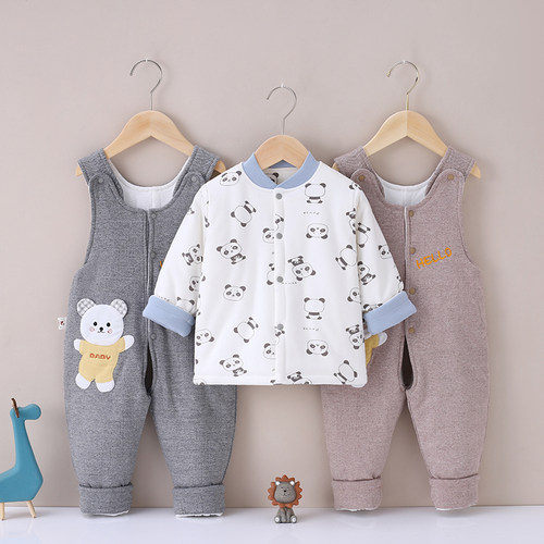 婴幼儿洋气秋冬棉衣套装