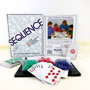 Sequence序列迷阵桌游英文策略版花式五子棋对抗成人聚会逻辑推理
