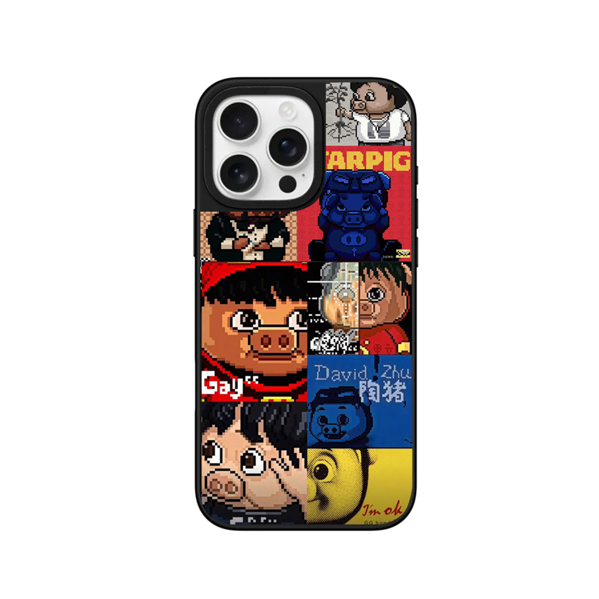 恶搞猪猪男生华语乐坛手机壳