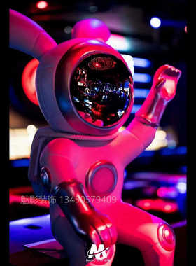 太空兔KTV酒吧大型摆件可发光